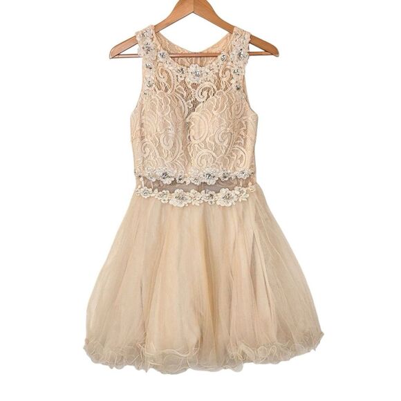 Fiesta Fashion Dress Teen Medium Beaded Lace Fairy Tulle Ballet Gala Party‎ - Picture 1 of 11